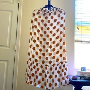 Brown spotted white skirt